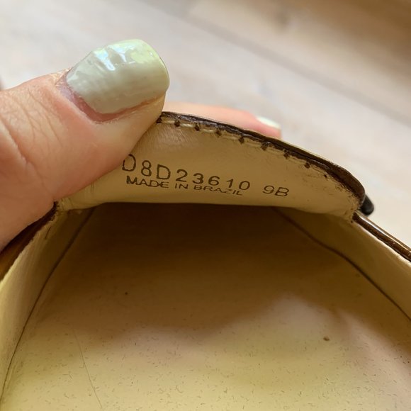 Cole Haan Brown Leather Pumps Brown Buckle Kitten Heel Women Shoes - Picture 5 of 5